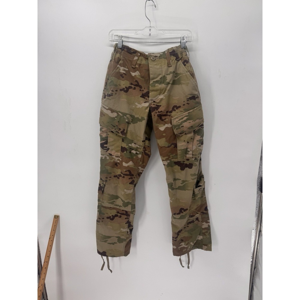 US ARMY ISSUE ADVANCED COMBAT PANTS W/ KNEE PAD SLOTS OCP CAMO; USED; Small Reg